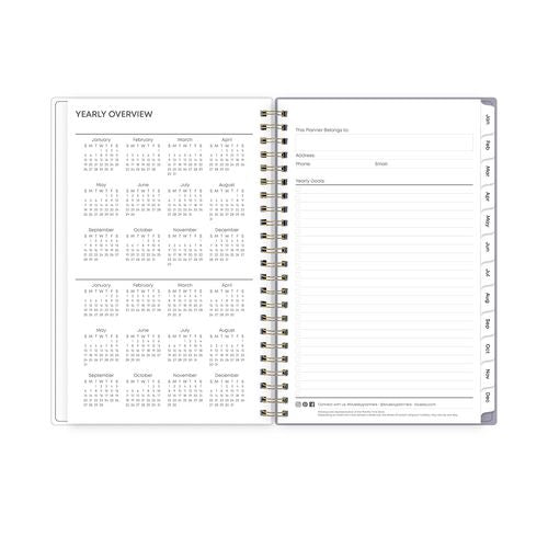 Image of Blue Sky® Tula Weekly/Monthly Planner, Floral Artwork, 8" x 5", Purple/Pink/White Cover, 12-Month (Jan to Dec): 2025