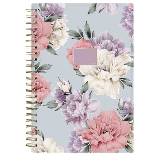Image of Blue Sky® Tula Weekly/Monthly Planner, Floral Artwork, 8" x 5", Purple/Pink/White Cover, 12-Month (Jan to Dec): 2025
