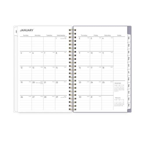 Image of Blue Sky® Tula Weekly/Monthly Planner, Floral Artwork, 8" x 5", Purple/Pink/White Cover, 12-Month (Jan to Dec): 2025