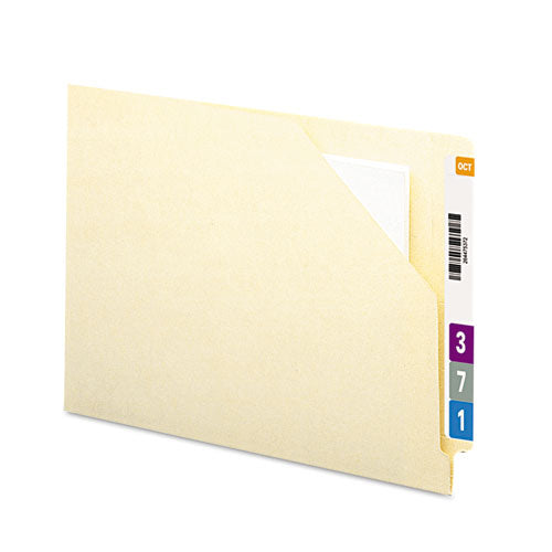 Image of Smead End Tab File Jacket With Antimicrobial Product Protection, Shelf-Master Reinforced Straight Tab, Letter Size, Manila, 100/box
