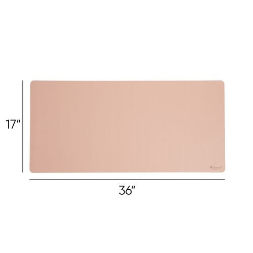 Image of Smead Vegan Leather Desk Pads, 36 x 17, Light Pink