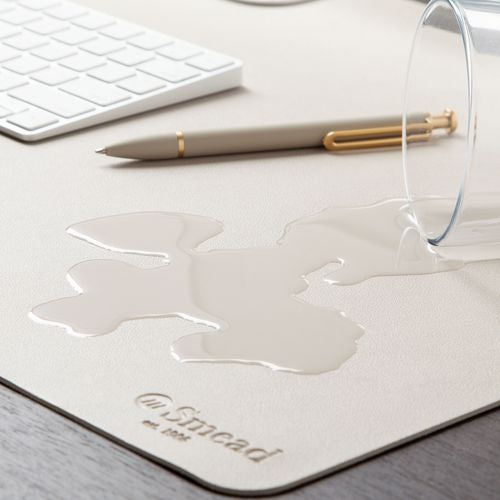 Image of Smead Vegan Leather Desk Pads, 36 x 17, SandStone