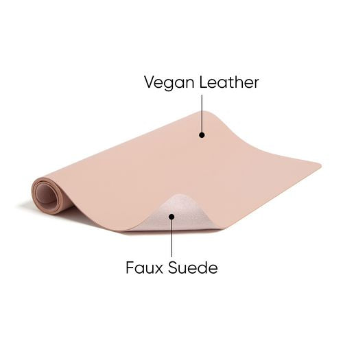 Image of Smead Vegan Leather Desk Pads, 36 x 17, Light Pink