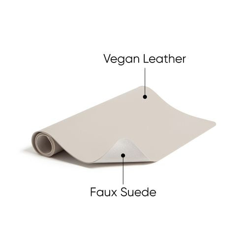 Image of Smead Vegan Leather Desk Pads, 36 x 17, SandStone