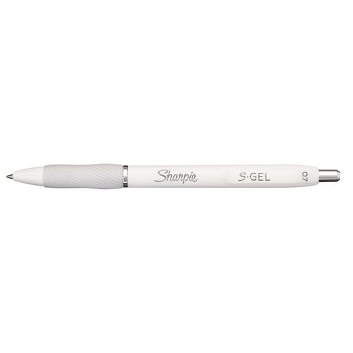 Image of Sharpie® S-Gel S-Gel Fashion Barrel Gel Pen, Retractable, Medium 0.7 mm, Assorted Ink Colors, White Barrel, 4/Pack
