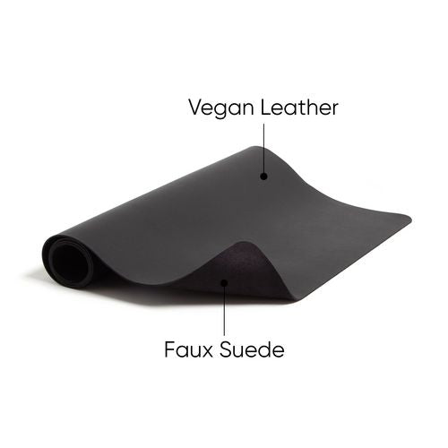 Image of Smead Vegan Leather Desk Pads, 36 x 17, Charcoal