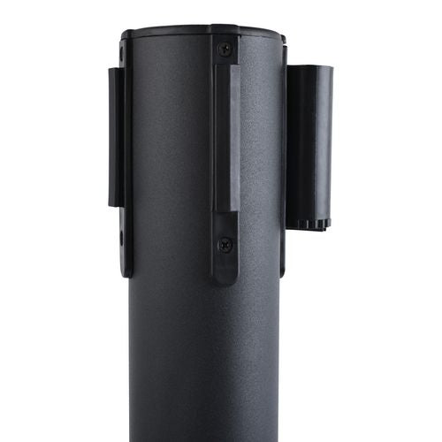 Image of Tatco Economy Crowd Control, Assorted Materials, 14" x 35" x 9 ft 6", Black, 2/Carton