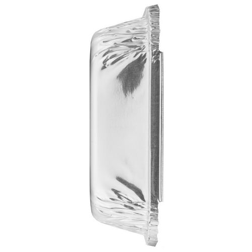 Image of HFA® Three-Compartment Oblong Food Container, 24 oz, 6.38 x 1.47 x 8, Silver, Aluminum, 500/Carton