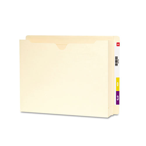 Image of Smead Heavyweight End Tab File Jacket With 2" Expansion, Straight Tab, Letter Size, Manila, 25/box