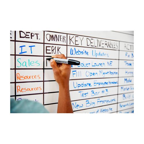 Image of Post-it® Easy Erase Permanent Marker Whiteboard Surface, Laminate Film, 48" x 36", White
