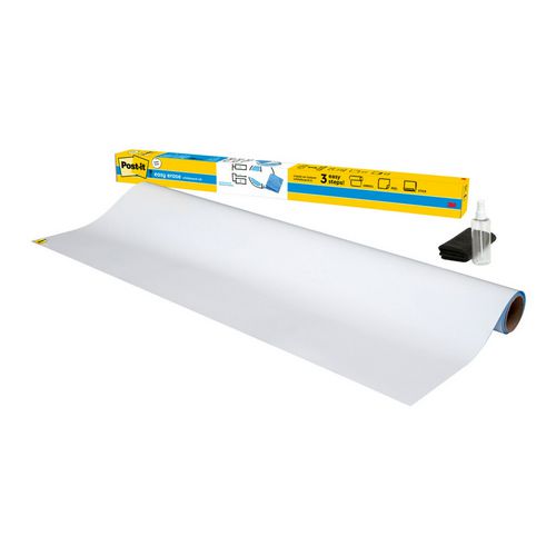 Image of Post-it® Easy Erase Permanent Marker Whiteboard Surface, Laminate Film, 48" x 36", White