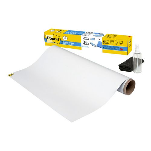 Image of Post-it® Easy Erase Permanent Marker Whiteboard Surface, Laminate Film, 36" x 24", White