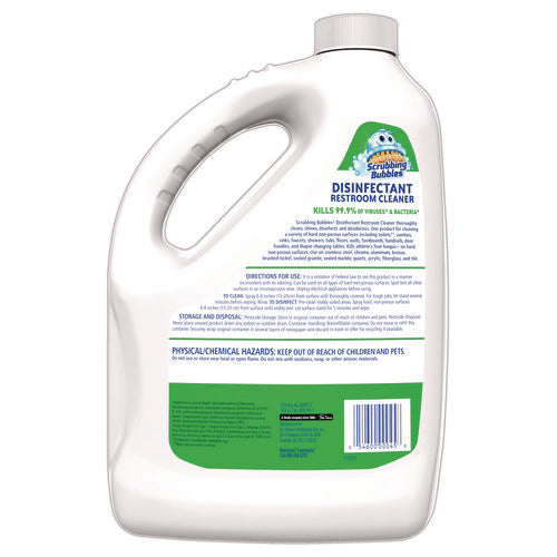 Image of Scrubbing Bubbles® Disinfectant Restroom Cleaner, Citrus Scent, 1 gal Bottle, 4/Carton
