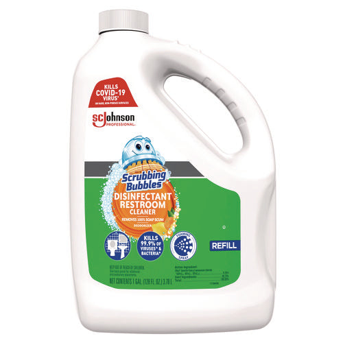 Image of Scrubbing Bubbles® Disinfectant Restroom Cleaner, Citrus Scent, 1 gal Bottle, 4/Carton