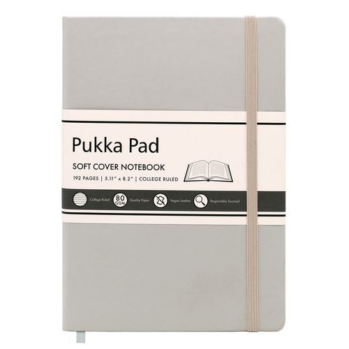 Image of PUKKA PAD® Soft Cover Notebook, College Rule, Pebble Cover, (96) 8.2 x 5.11 Sheets