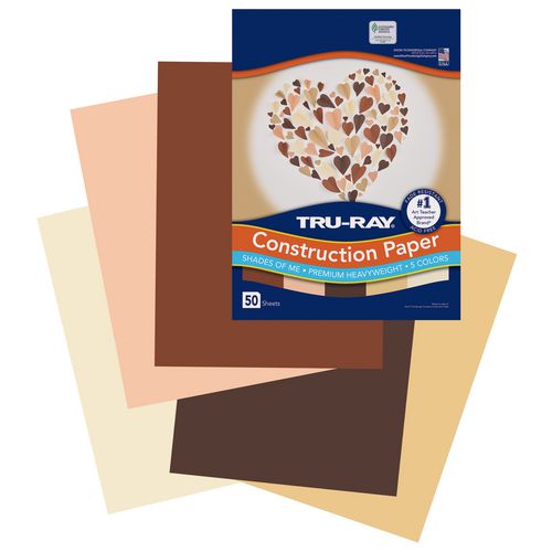 Image of Pacon® Tru-Ray Construction Paper, 70 lb Text Weight, 9 x 12, Assorted Skin Tone Colors, 50/Pack