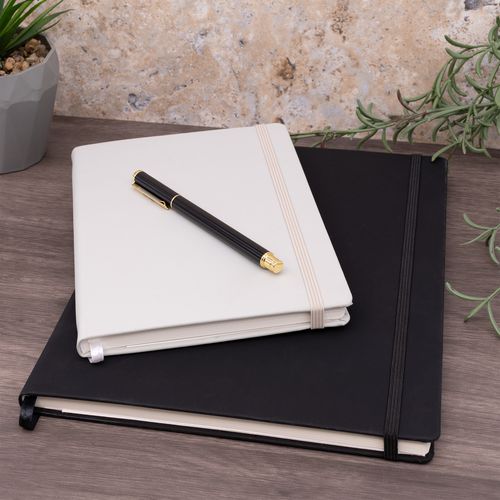 Image of PUKKA PAD® Soft Cover Notebook, College Rule, Black Cover, (96) 11 x 8.5 Sheets