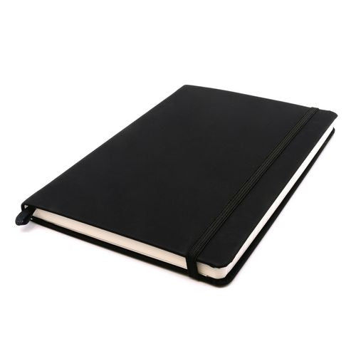 Image of PUKKA PAD® Soft Cover Notebook, College Rule, Black Cover, (96) 8.2 x 5.11 Sheets, 3/Pack