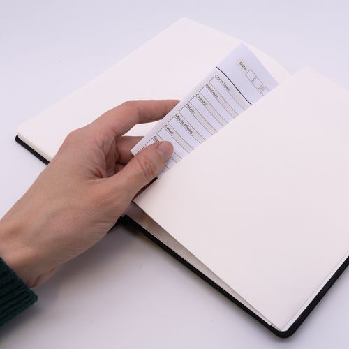 Image of PUKKA PAD® Soft Cover Notebook, College Rule, Black Cover, (96) 8.2 x 5.11 Sheets