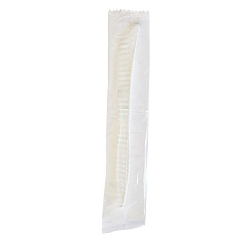 Image of Boardwalk® Mediumweight Wrapped Polypropylene Cutlery, Knife, 5.86", Plastic, White, 1,000/Carton