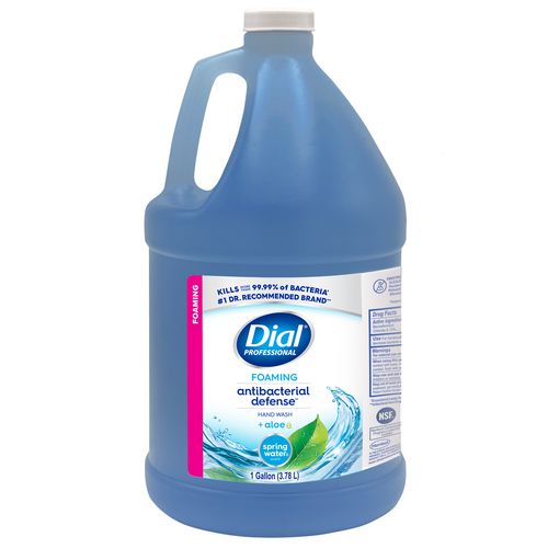 Image of Dial® Antibacterial Foaming Hand Wash Refill, Spring Water Scent, 1 gal, 4/Carton