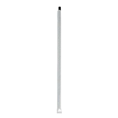 Image of Boardwalk® Wrapped Giant Straws, 10.25", Polypropylene, Black, 300/Pack, 4 Packs/Carton
