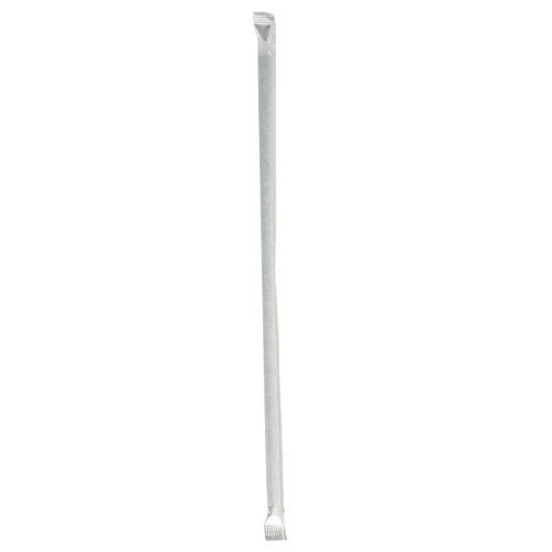 Image of Boardwalk® Wrapped Giant Straws, 10.25", Polypropylene, Black, 300/Pack, 4 Packs/Carton