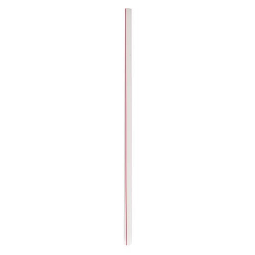 Image of Boardwalk® Wrapped Jumbo Straws, 10.25", Polypropylene, Red/White Striped, 500/Pack, 4 Packs/Carton