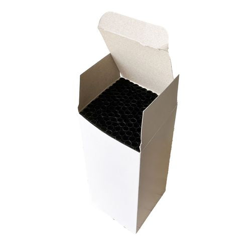 Image of Boardwalk® Wrapped Giant Straws, 7.75", Polypropylene, Black, 300/Pack, 24 Packs/Carton