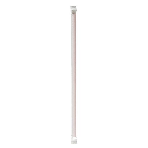 Image of Boardwalk® Wrapped Jumbo Straws, 10.25", Polypropylene, Red, 500/Pack, 4 Packs/Carton