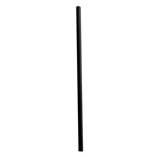Image of Boardwalk® Wrapped Giant Straws, 7.75", Polypropylene, Black, 300/Pack, 24 Packs/Carton