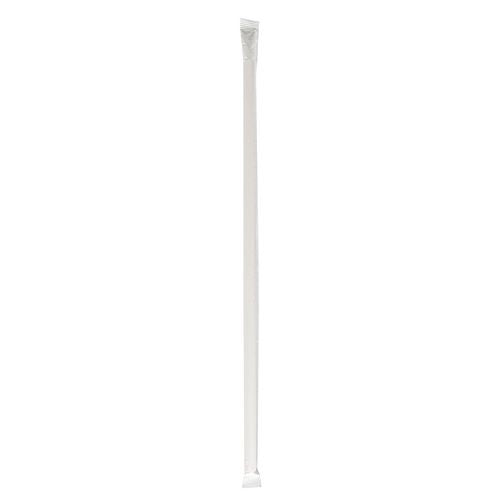 Image of Boardwalk® Wrapped Jumbo Straws, 10.25", Polypropylene, Red/White Striped, 500/Pack, 4 Packs/Carton