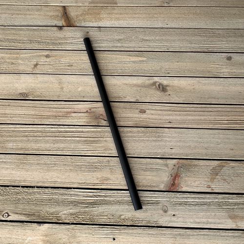 Image of Boardwalk® Wrapped Giant Straws, 7.75", Polypropylene, Black, 300/Pack, 24 Packs/Carton