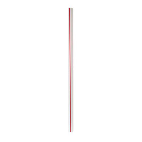 Image of Boardwalk® Wrapped Giant Straws, 7.75", Polypropylene, Red/White Striped, 300/Pack, 24 Packs/Carton