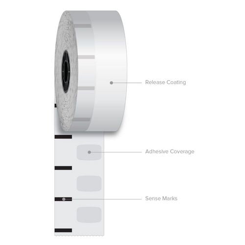 Image of Iconex Sticky Media, 2.28" x 270 ft, White, 12 Rolls/Carton