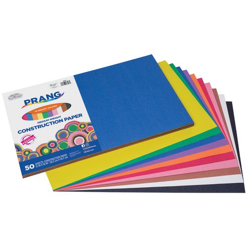Image of Prang® SunWorks Construction Paper, 50 lb Text Weight, 12 x 18, Assorted Colors, 50 Sheets/Pack, 25 Packs/Carton