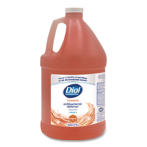 Image of Dial® Professional Antibacterial Foaming Hand Wash Refill, Plus Aloe, Original Scent, 1 gal, 4/Carton