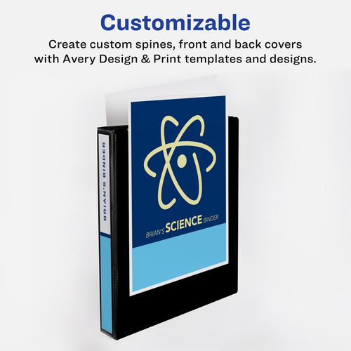 Image of Avery® Durable View Binder with DuraHinge and Slant Rings, 3 Rings, 1" Capacity, 11 x 8.5, White, 12/Carton