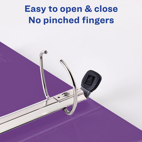 Image of Avery® Heavy-Duty View Binder with DuraHinge and One Touch EZD Rings, 3 Rings, 2" Capacity, 11 x 8.5, Purple, 6/Carton