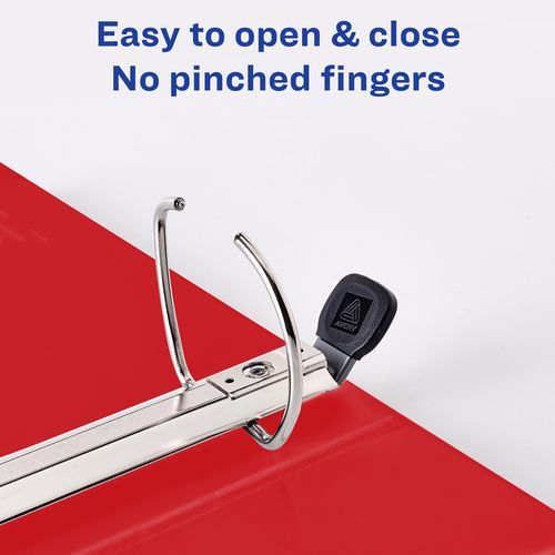 Image of Avery® Heavy-Duty View Binder with DuraHinge and One Touch EZD Rings, 3 Rings, 2" Capacity, 11 x 8.5, Red, 6/Carton