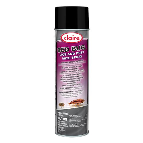 Image of Claire® Bed Bug Killer, 16 oz Aerosol Spray, 12/Carton