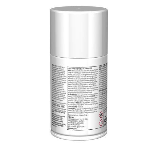Image of Claire® Metered Air Freshener, 7 oz Aerosol Spray, Citrus Blast, 12/Carton