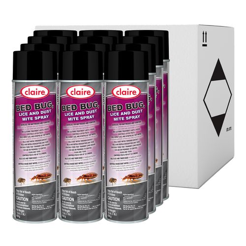 Image of Claire® Bed Bug Killer, 16 oz Aerosol Spray, 12/Carton
