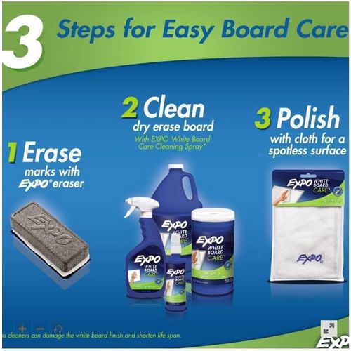 Image of EXPO® White Board CARE Dry Erase Surface Cleaner, 8 oz Spray Bottle, 12/Carton
