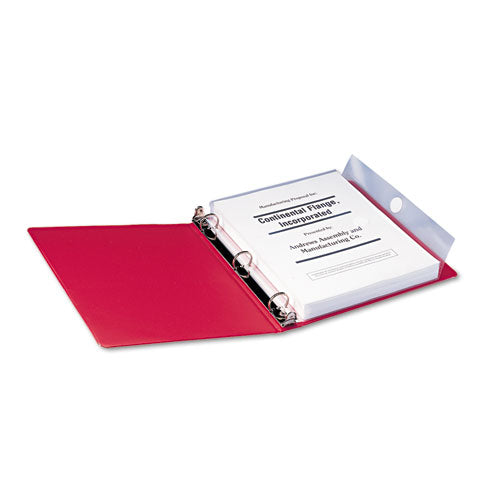 Image of Smead Poly Ring Binder Pockets, 9 X 11.5, Clear, 3/pack