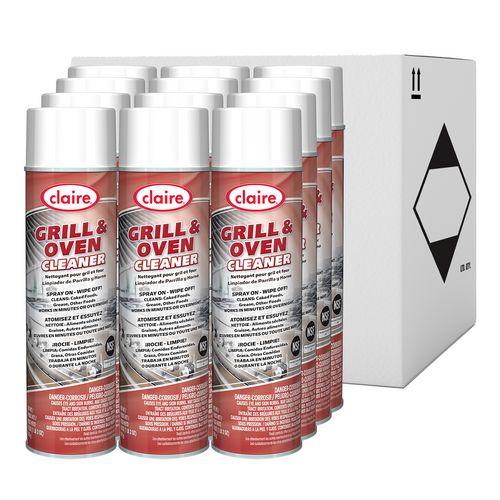 Image of Claire® Grill and Oven Cleaner, 18 oz Aerosol Spray, 12/Carton