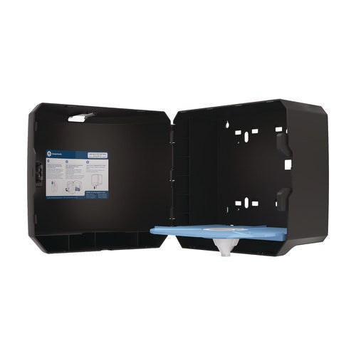 Image of Georgia Pacific® Professional SofPull CenterPull Hand Towel Dispenser, 10.13 x 10.58 x 11.33, Black