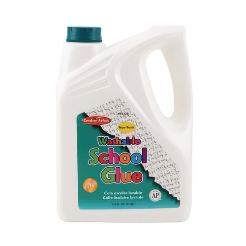Image of Creative Arts® School Glue, 1 gal Bottle, Dries Clear