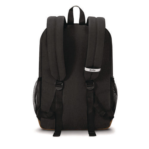 Image of Solo Re:Fresh Machine Washable Backpack, Fits Devices Up to 15.6", 11.4 x 5.25 x 17.5, Dark Gray