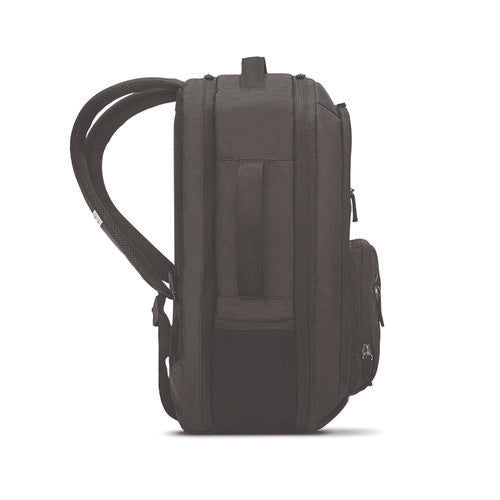 Image of Solo Grand Travel Recycled TSA Backpack, Fits Devices Up to 17.3", 12.25 x 6.5 x 18.63, Dark Gray